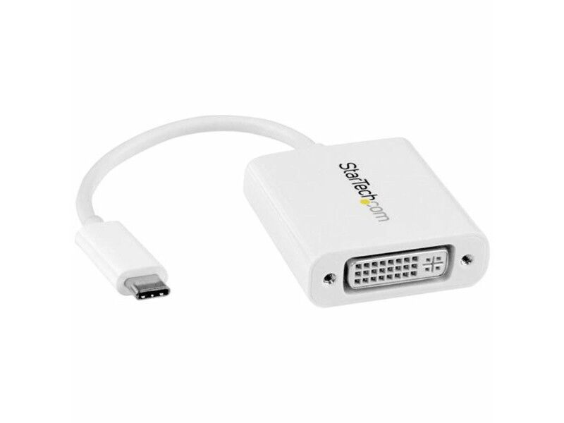 Adapter USB C na DVI Startech CDP2DVIW             Biały