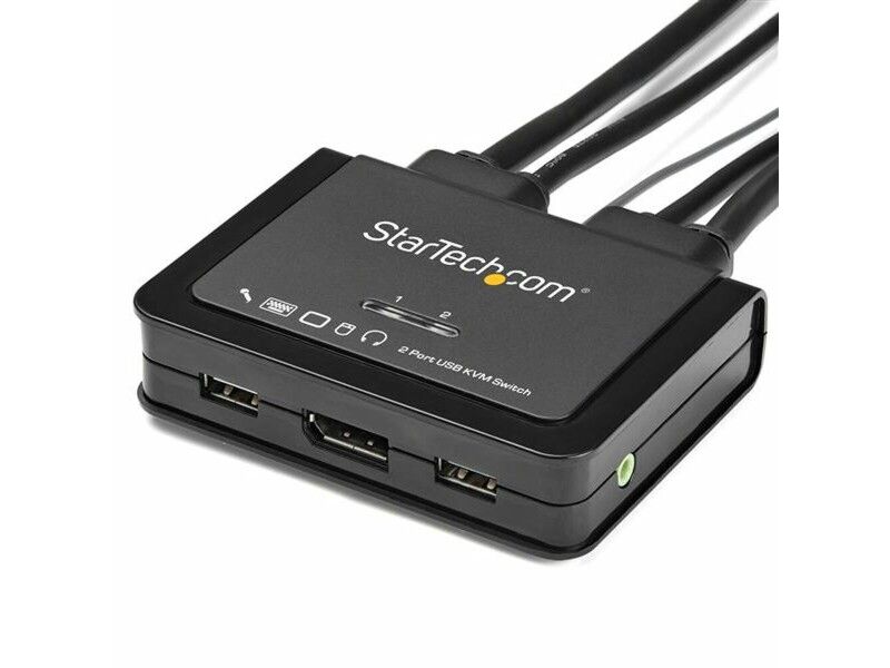 Przełącznik KVM Startech SV211DPUA4K 4K Ultra HD USB Displayport 1,2 m