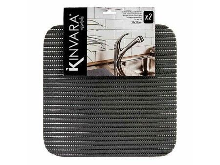 Mata antypoślizgowa Kinvara SJ-A106 Biały Plastikowy 32 x 32 cm Set 2 Części (24 Sztuk)