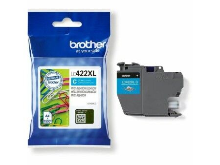 Oryginalny Wkład Atramentowy Brother LC-422XLC Turkusowy