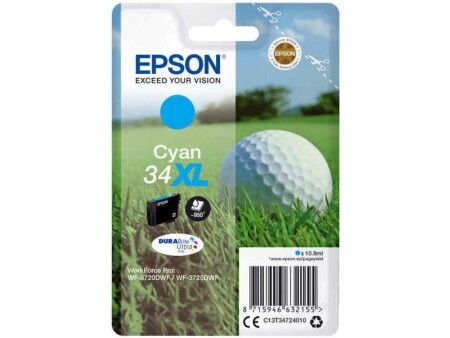 Oryginalny Wkład Atramentowy Epson 34XL Turkusowy