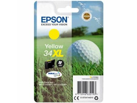 Oryginalny Wkład Atramentowy Epson C13T34744010 Żółty