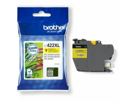 Oryginalny Wkład Atramentowy Brother LC-422XLY Żółty