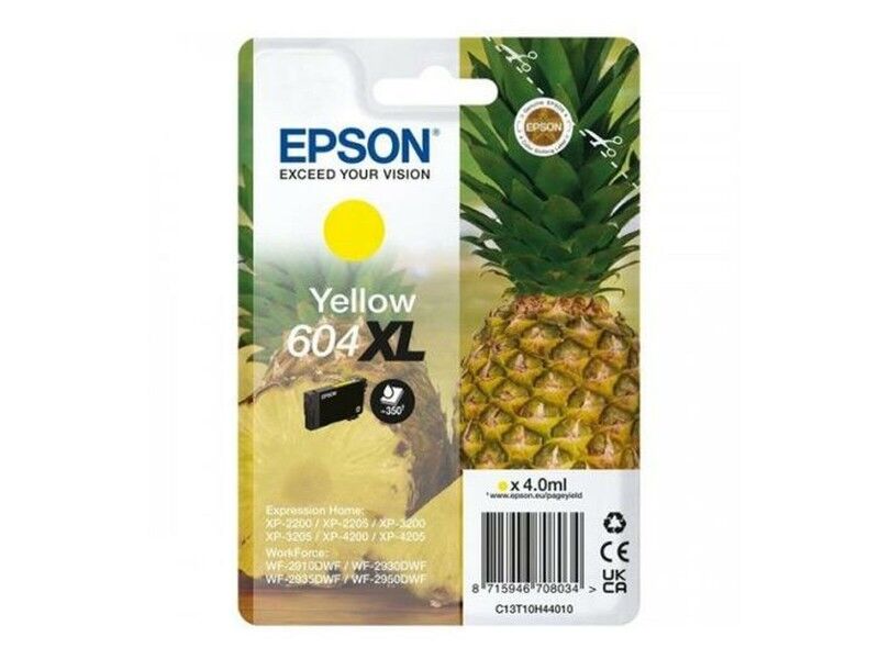 Oryginalny Wkład Atramentowy Epson 604XL Żółty Czarny