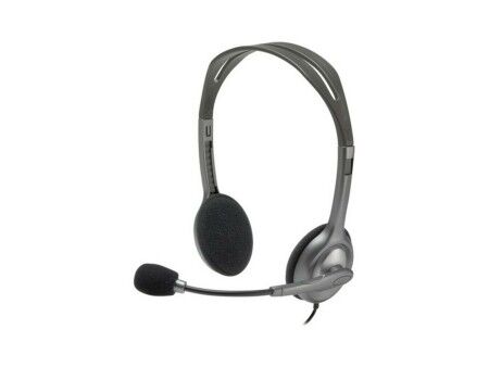 Słuchawki z Mikrofonem Logitech 981-000593 Szary