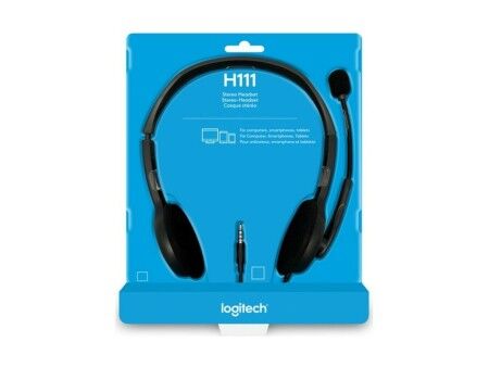 Słuchawki z Mikrofonem Logitech 981-000593 Szary