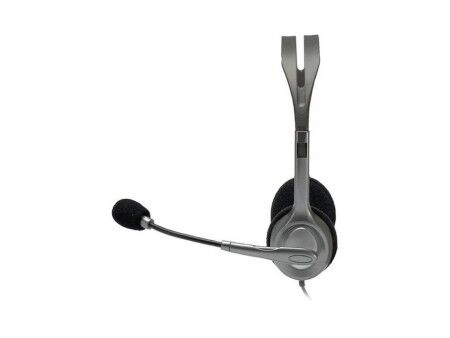 Słuchawki z Mikrofonem Logitech 981-000593 Szary