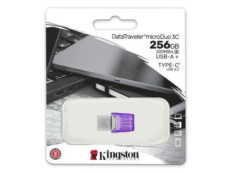 Pamięć USB Kingston DTDUO3CG3/256GB Fiolet Czarny Fioletowy Stal 256 GB