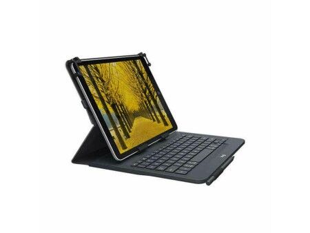 Klawiatura Bluetooth z podstawką do tabletu Logitech 920-008336 Czarny Qwerty Hiszpańska QWERTY