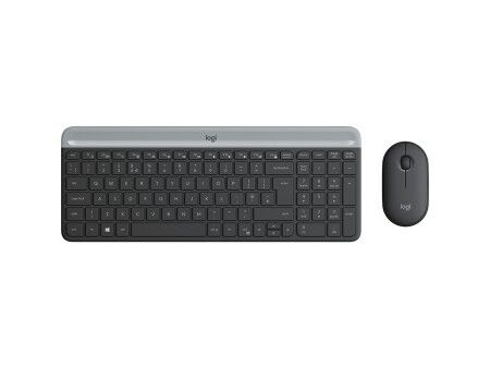 Klawiatura i Myszka Logitech 920-009198 Czarny Stal Qwerty Hiszpańska QWERTY