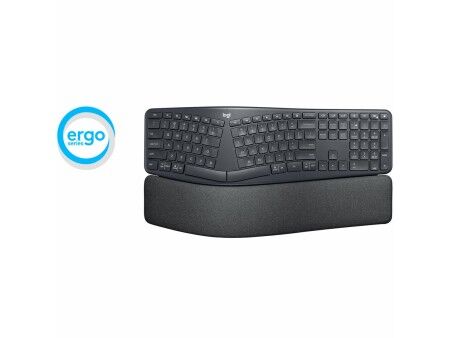 Klawiatura Logitech Ergo K860 Czarny Szary Grafit Qwerty Hiszpańska