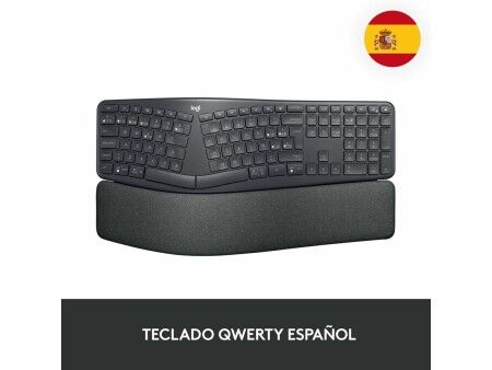 Klawiatura Logitech Ergo K860 Czarny Szary Grafit Qwerty Hiszpańska