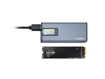 Pokrowiec na Dysk Twardy CoolBox COO-MCM-M2F Szary Srebrzysty 2,5"