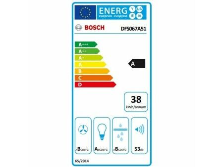 Okap konwencjonalny BOSCH DFS067A51 60 cm 730 m3/h 140W A