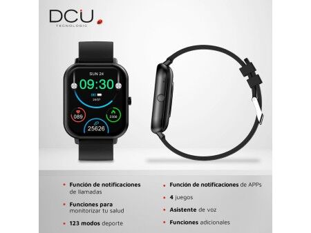 Smartwatch DCU CURVED GLASS PRO 1,83" Czarny