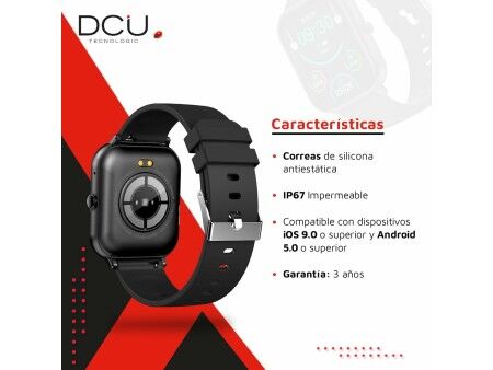 Smartwatch DCU CURVED GLASS PRO 1,83" Czarny