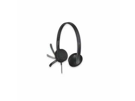 Słuchawki z Mikrofonem Logitech 981-000475 USB 1,8 m Czarny (1 Sztuk)