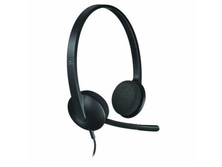 Słuchawki z Mikrofonem Logitech 981-000475 USB 1,8 m Czarny (1 Sztuk)