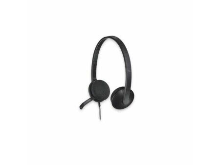 Słuchawki z Mikrofonem Logitech 981-000475 USB 1,8 m Czarny (1 Sztuk)