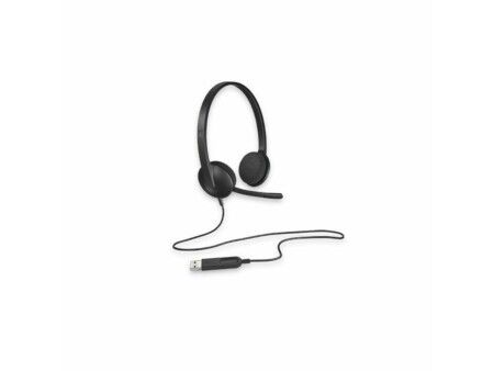Słuchawki z Mikrofonem Logitech 981-000475 USB 1,8 m Czarny (1 Sztuk)