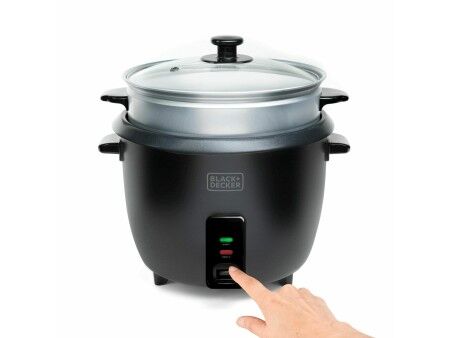 urządzenie do gotowania ryżu Black & Decker BXRC1800E Czarny 1,8 L Biały Aluminium 700 W