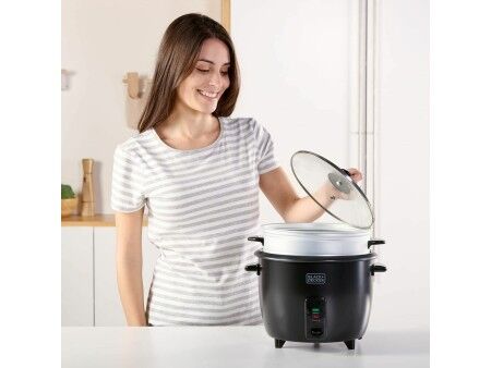 urządzenie do gotowania ryżu Black & Decker BXRC1800E Czarny 1,8 L Biały Aluminium 700 W