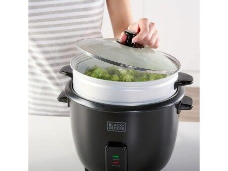 urządzenie do gotowania ryżu Black & Decker BXRC1800E Czarny 1,8 L Biały Aluminium 700 W