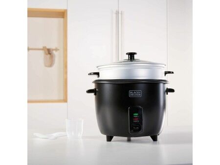urządzenie do gotowania ryżu Black & Decker BXRC1800E Czarny 1,8 L Biały Aluminium 700 W