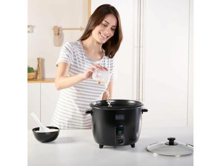 urządzenie do gotowania ryżu Black & Decker BXRC1800E Czarny 1,8 L Biały Aluminium 700 W