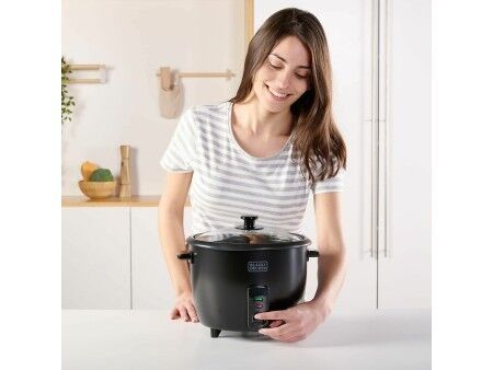 urządzenie do gotowania ryżu Black & Decker BXRC1800E Czarny 1,8 L Biały Aluminium 700 W