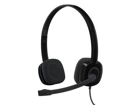 Słuchawki z Mikrofonem Logitech 981-000589 Czarny