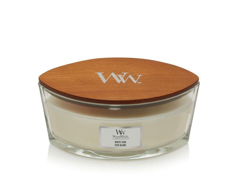 Świeczka Zapachowa Woodwick Core Ellipse White Teak 453 g