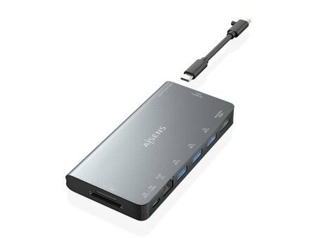 HUB USB Aisens ASUC-8P015-GR Szary Wielokolorowy (1 Sztuk)