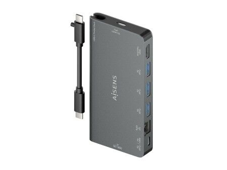 HUB USB Aisens ASUC-8P015-GR Szary Wielokolorowy (1 Sztuk)