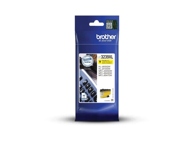 Oryginalny Wkład Atramentowy Brother LC-3239XLY Żółty