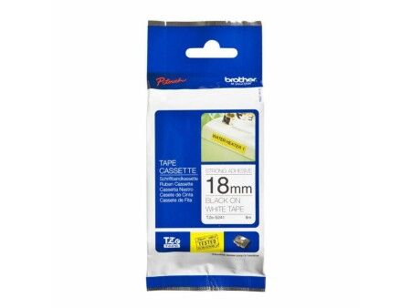 Laminowana Taśma do Drukarki Etykiet Brother TZeS241 Biały Szary Czarny/Biały 18 mm