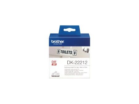 Taśma Termiczna Ciągła Brother DK22212 Biały Czarny/Biały