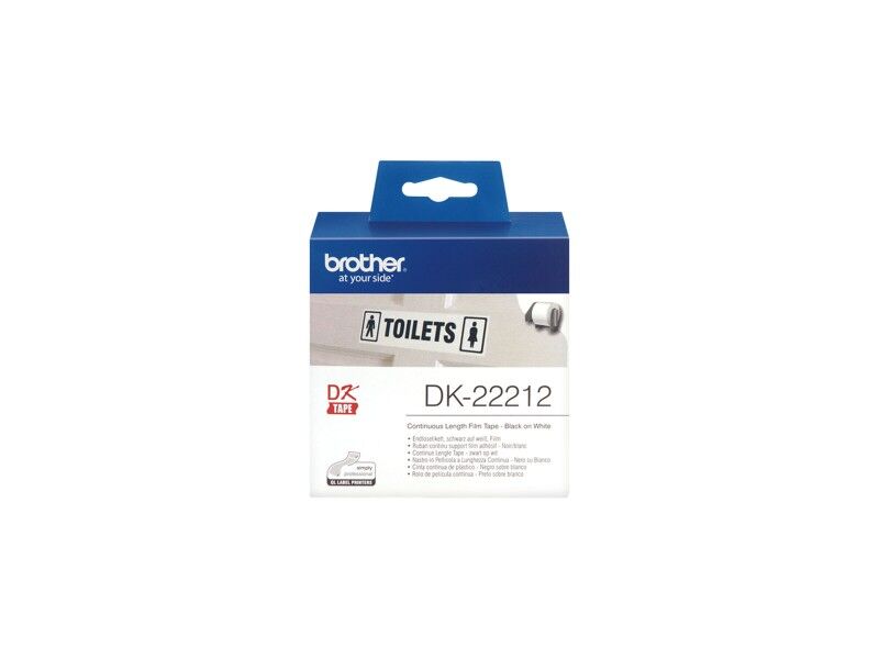 Taśma Termiczna Ciągła Brother DK22212 Biały Czarny/Biały