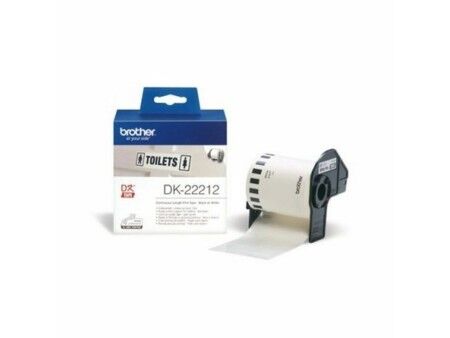 Taśma Termiczna Ciągła Brother DK22212 Biały Czarny/Biały