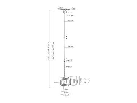 Uchwyt na TV Aisens CT43TSE-053 23-42" 50 kg