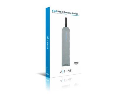 HUB USB Aisens ASUC-5P003-GR Szary 100 W (1 Sztuk)