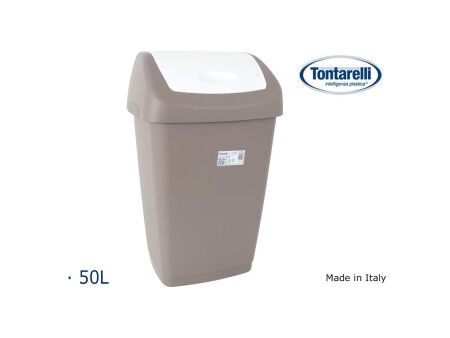 Kosz na Śmieci Tontarelli Aurora Szary 55 L (6 Sztuk)
