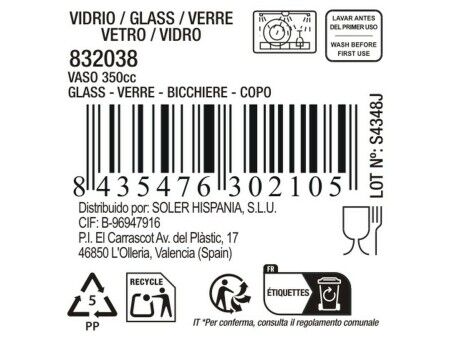 Szklanka wody La Mediterránea Vortice (48 Sztuk)