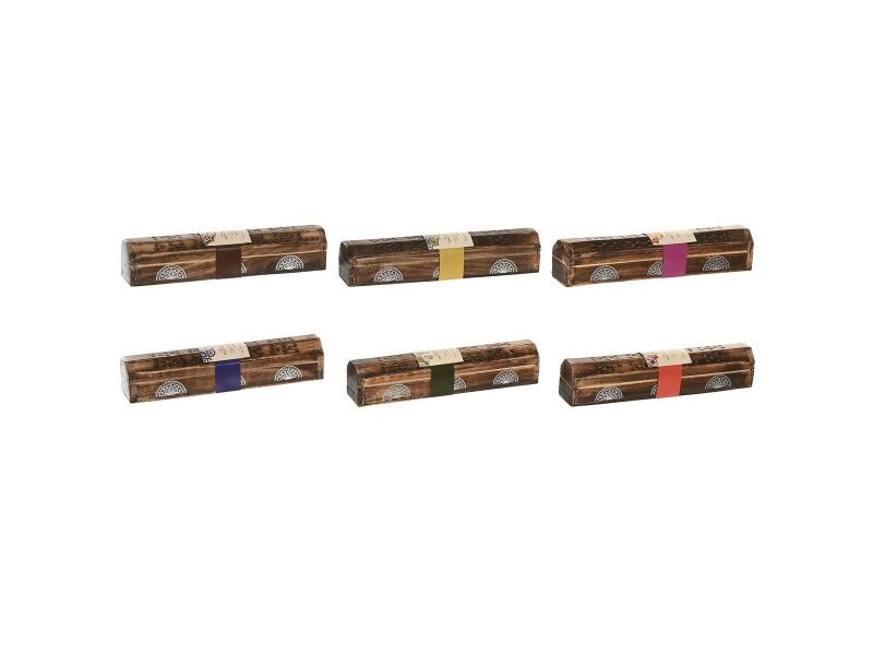 Uchwyt Home ESPRIT Drewno mango Mandala Indianin 31 x 6 x 6,5 cm Kadzidełko (6 Sztuk) (10 Sztuk)