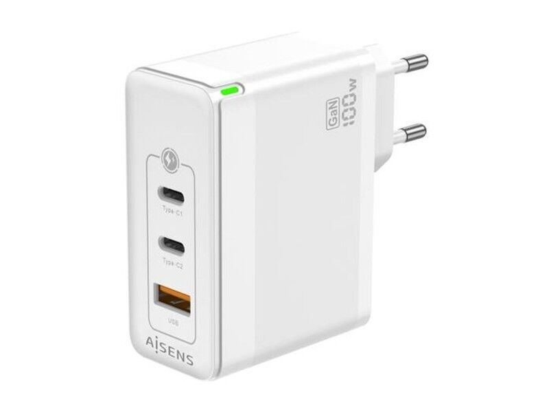 Ładowarka Ścienna Aisens ASCH-100W3P008-W Biały 100 W (1 Sztuk)