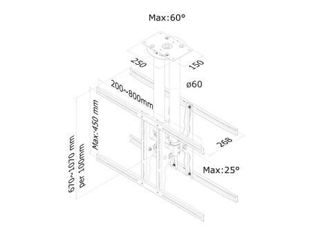 Uchwyt na TV Neomounts PLASMA-C100D 75" 37" 50 kg