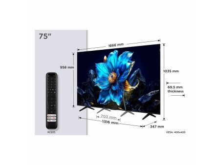 Smart TV TCL 75P7K 75" 4K Ultra HD HDR QLED