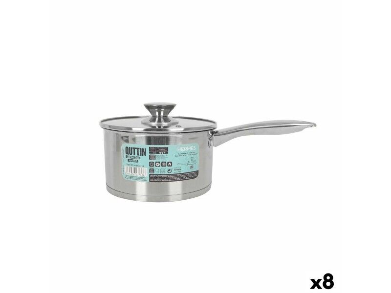 Garnek z Pokrywką Quttin Hermes 2,2 L Stal (8 Sztuk)