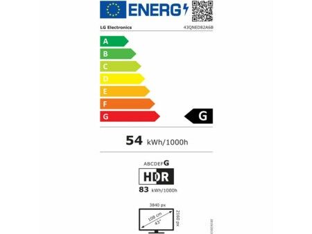 Smart TV LG 43QNED82A6B 43" 4K Ultra HD LED HDR Edge-LED QNED
