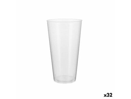 Zestaw szklanek wielokrotnego użytku Algon Plastikowy Przezroczysty 10 Części 450 ml (32 Sztuk)